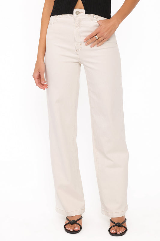 Abrand 94 Wide Leg Jeans - Vanilla