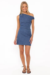 Elvira Mini Dress - Medium Wash Denim