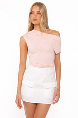 Jacki Asymmetric Top - Light Pink