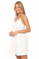 Kinley Mini Dress - White Denim