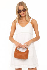 Kinley Mini Dress - White Denim