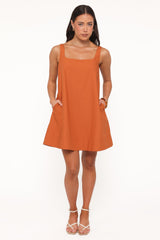 Kora Mini Dress - Brown