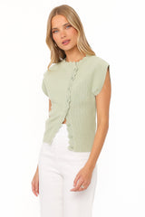Mackie Knit Top - Sage