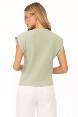 Mackie Knit Top - Sage