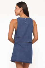 Siena Top - Medium Wash Denim