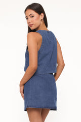 Siena Wrap Skirt - Denim Wash