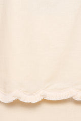 Venate Scallop Skirt Set - Yellow