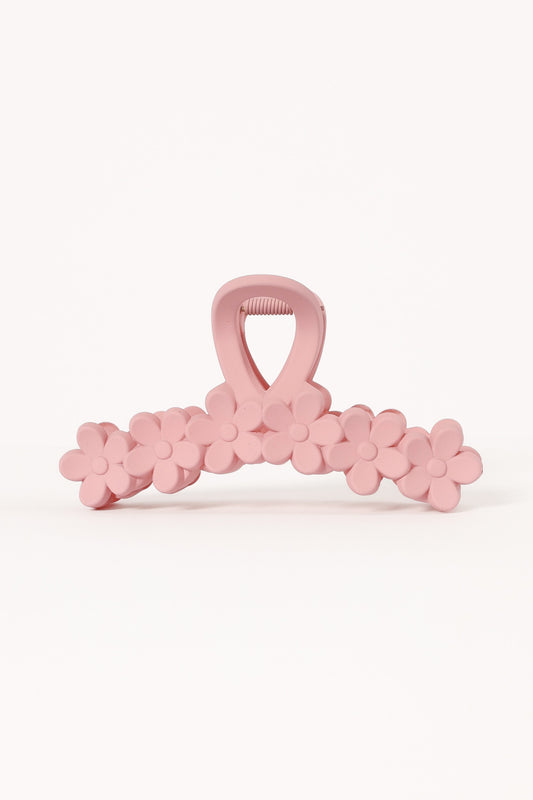 Annie Floral Hair Clip - Pink