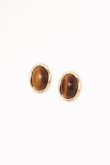 Azalea Stud Earrings - Bronze