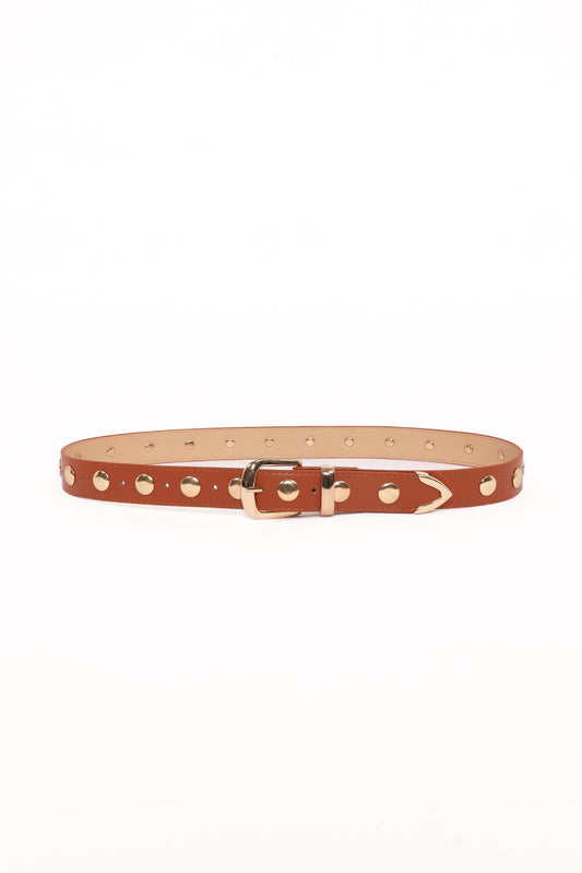 Dallas Studded Belt - Tan