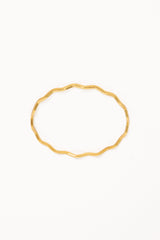 Layla Wave Bangle - Gold