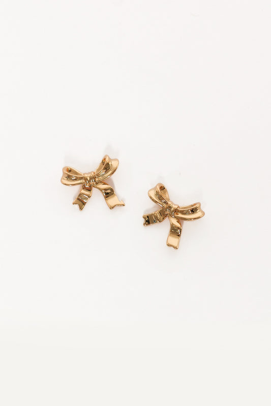 Myra Bow Earrings - Gold