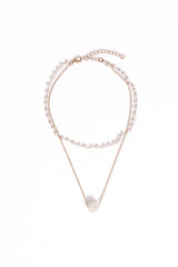 Viola Necklace Set - Pearl/Gold