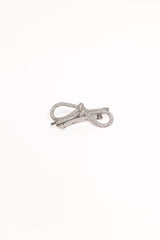 Whitney Bow Hair Clip - Silver