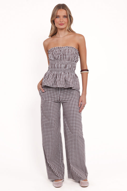 Abbott Pants - Brown Gingham