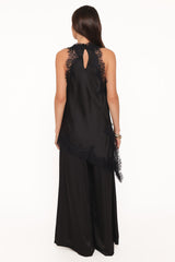 Clara Wide Leg Tailored Pant - Black