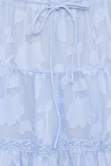 Clodagh Textured Tiered Mini Skirt - Powder Blue