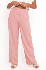 Dean Linen Pants - Light Pink