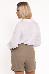 Denise Tailored Shorts - Taupe