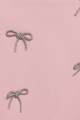 Effie Embellished Bow Mini Skirt - Pink
