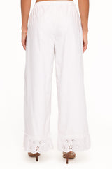 Eliska Frill Hem Pant - White