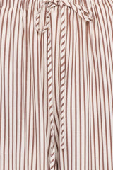 Elowen Wide Leg Pants - Brown Stripe