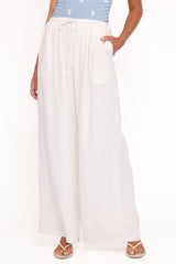 Elowen Wide Leg Pants - White