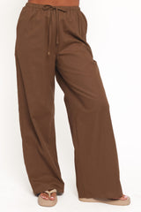 Ember Cotton Pants - Brown