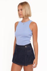 Evanna Denim Skort - Dark Wash