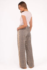 Fletcher Denim Racer Pants - Leopard