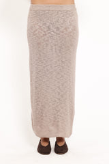 Indya Knit Skirt - Oatmeal