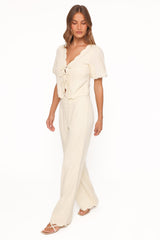 Jensen Scallop Hem Pant - Butter Yellow