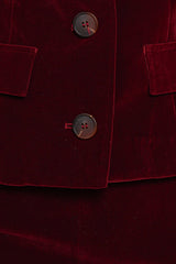 Lainey Velvet Mini Skirt - Burgundy