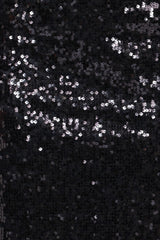 Lindsey Sequin Straight Midi Skirt - Black