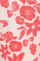 Lira Tie Waist Pant - Red Floral