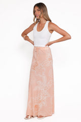 Marissa Maxi Skirt - Peach Floral