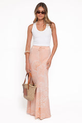 Marissa Maxi Skirt - Peach Floral