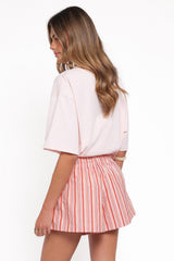 Mattina Shorts - Peach Stripe