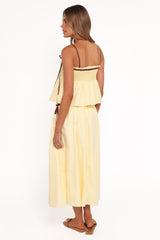 Orielle Maxi Skirt - Lemon