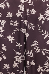 Romola Pant - Brown Cream Floral