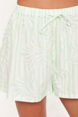 Rory Shorts - Jade Painted Stripe