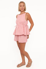 Rory Shorts - Pink Gingham