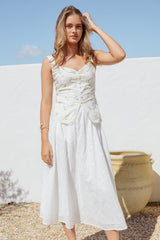 Sinead Eyelet Maxi Skirt - White