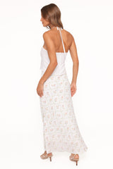 Steele Bias Maxi Skirt - White Vintage Floral
