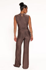Sydney Wide Leg Pant - Bronze