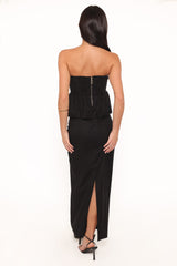 Ursa Fitted Column Skirt - Black
