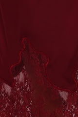Viola Drawstring Wide Leg Pant - Wine