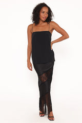 Winona Lace Maxi Skirt - Black