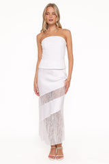 Winona Lace Maxi Skirt - White
