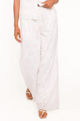 Wren Pant - White Broderie